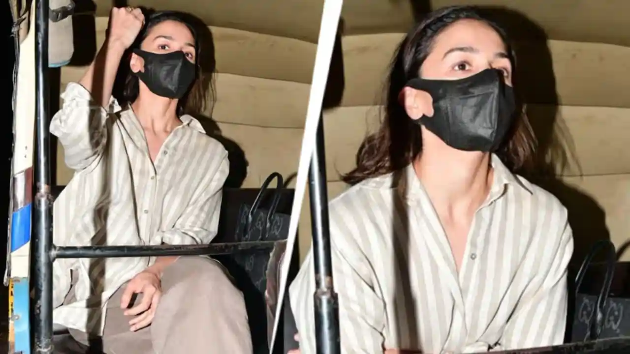 Alia Bhatt swaps her collection of fancy cars for a speedy auto ride. Check it out!