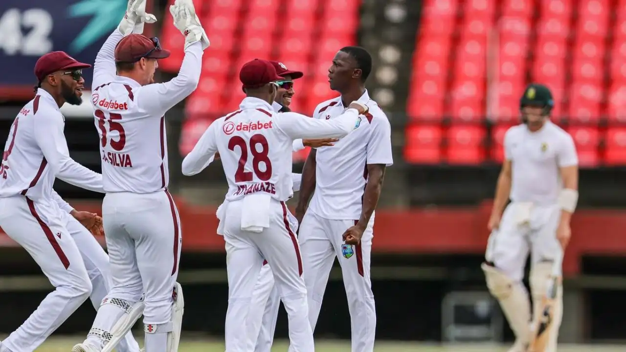 West Indies vs South Africa Live Score: It’s a Wicket. Gudakesh Motie is out