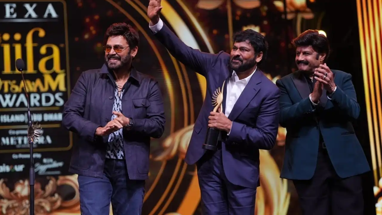 Megastar Chiranjeevi Honoured with Outstanding Achievement Award at IIFA Abu Dhabi