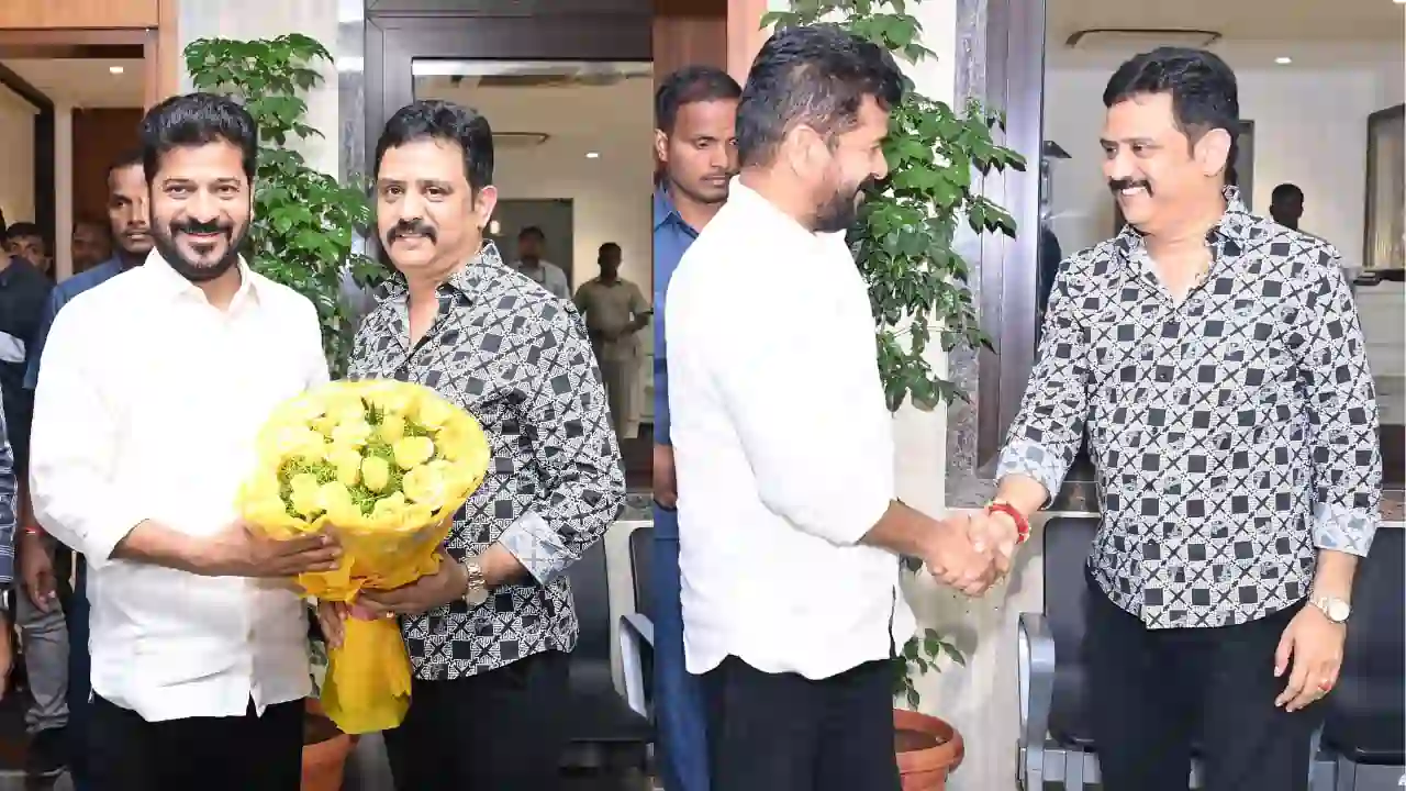 President Bharat Bhushan met Telangana CM Revanth Reddy on the occasion elected as President of Telugu Film Chamber of Commerce