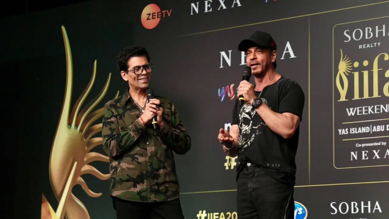 https://www.mobilemasala.com/film-gossip/Shah-Rukh-Khan-roasts-Karan-Johar-for-hosting-Koffee-With-Karan-and-IIFA-says-Bhai-thoda-films-i298424