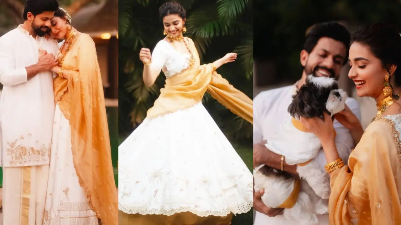 Keerthy Suresh's Enchanting Wedding Celebration: A Night of Fireworks and Fashion!