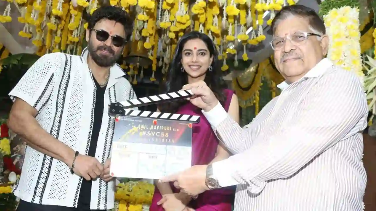Victory Venkatesh, Blockbuster Hit Machine Anil Ravipudi, Dil Raju, Shirish, Sri Venkateswara Creations Production No 58 Launched Splendidly